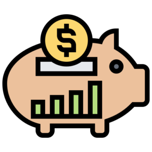 Budget Icon - Geld in Sparschwein