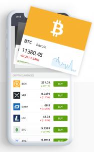 Kryptowährungen bei eToro am Handy - Bitcoin