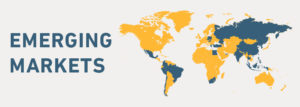 Emering Markets - Logo - Bild - Weltkarte